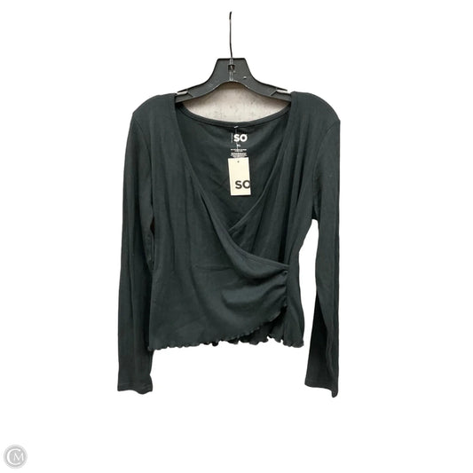 Top Long Sleeve By So In Black, Size: Xl