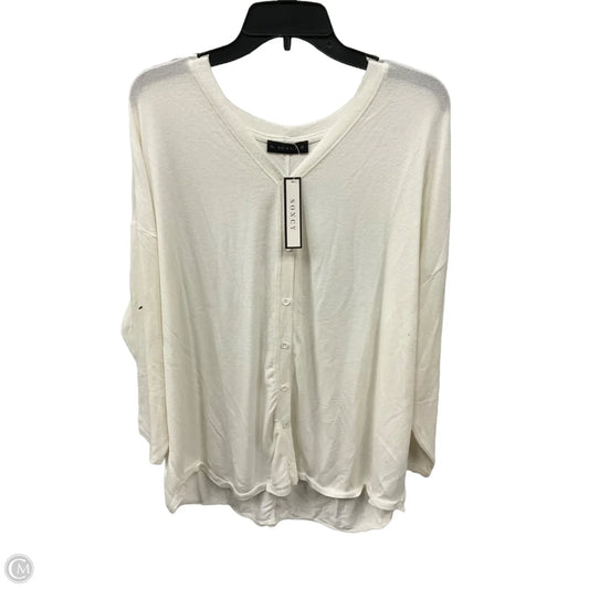 Top Long Sleeve By Clothes Mentor In White, Size: Xl