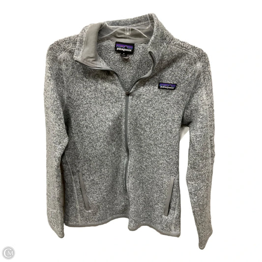 Jacket Fleece By Patagonia In Grey, Size: M