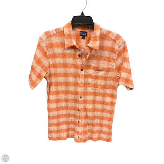 Blouse Short Sleeve By Patagonia In Orange, Size: M