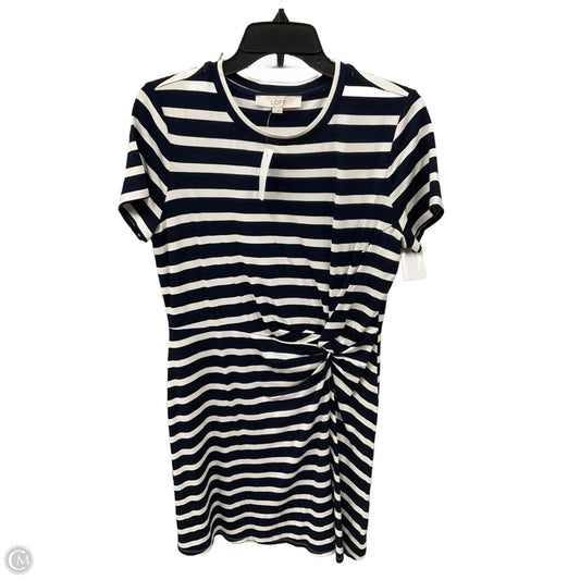 Dress Casual Midi By Loft In Striped Pattern, Size: M