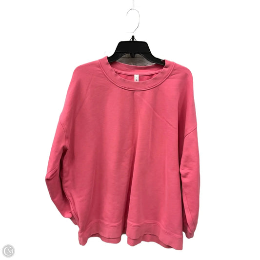 Sweatshirt Crewneck By Lululemon In Pink, Size: Xl