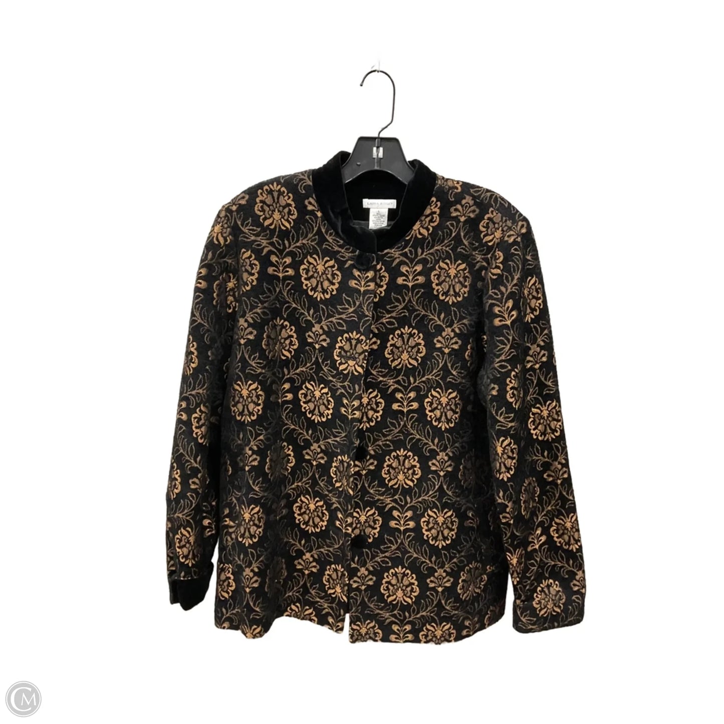 Jacket Other By Laura Ashley In Black & Gold, Size: L