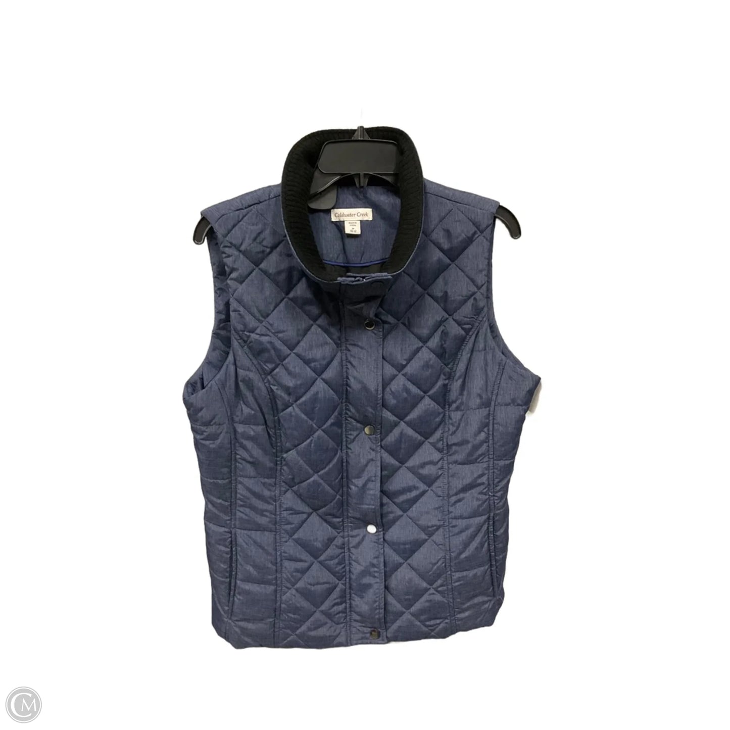 Vest Puffer & Quilted By Coldwater Creek In Blue, Size: M