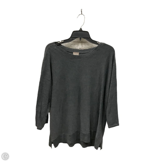 Top 3/4 Sleeve By Chicos In Grey, Size: Xl