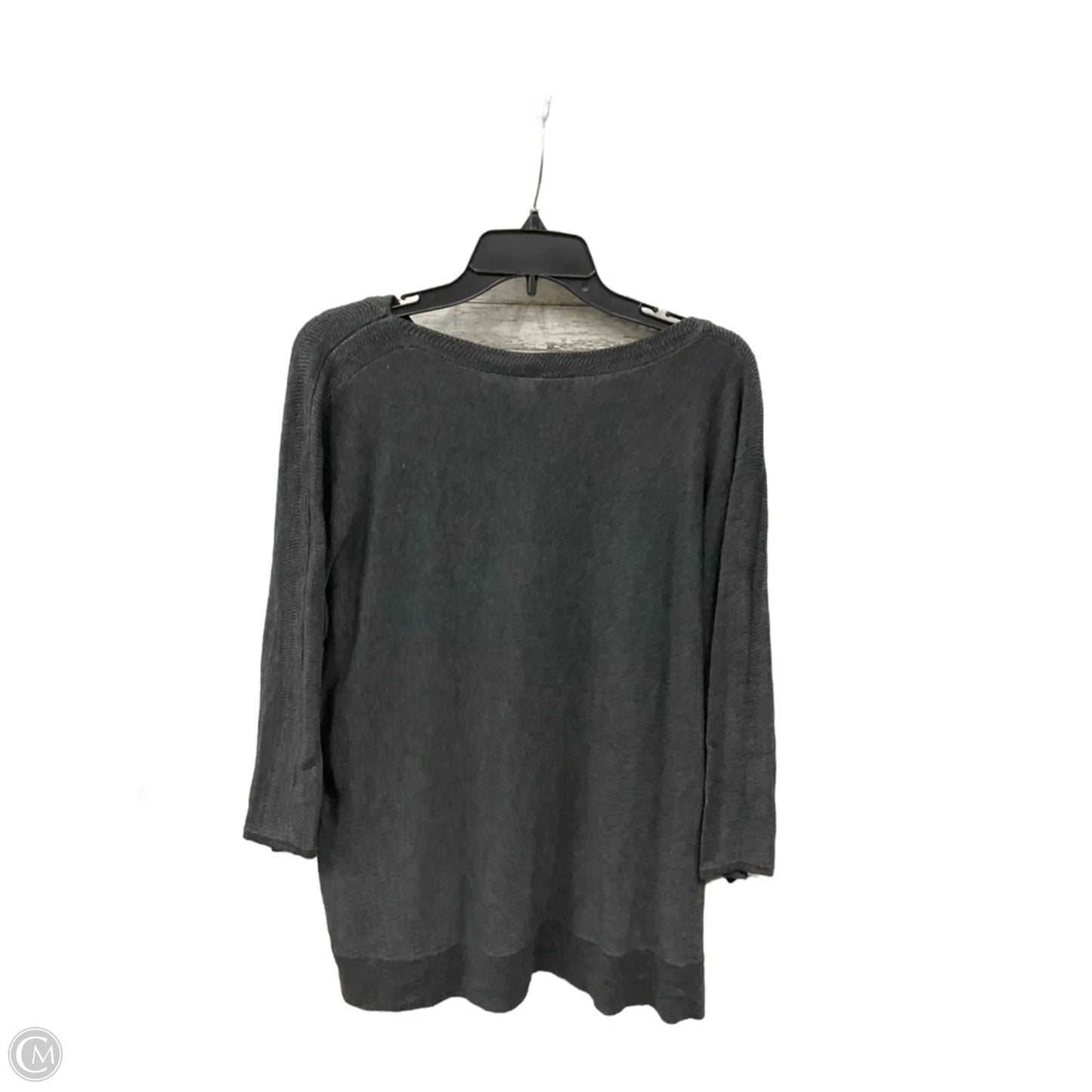 Top 3/4 Sleeve By Chicos In Grey, Size: Xl