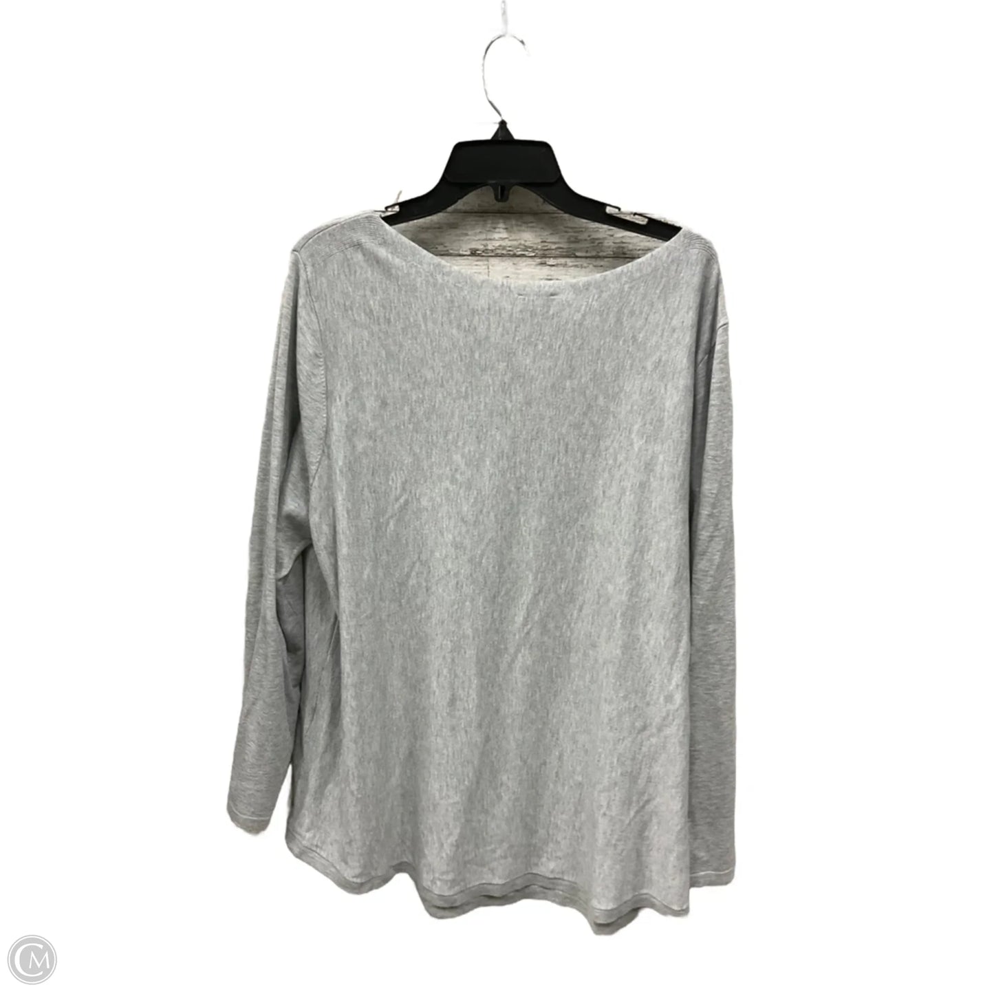 Top Long Sleeve By Chicos In Grey, Size: Xxl