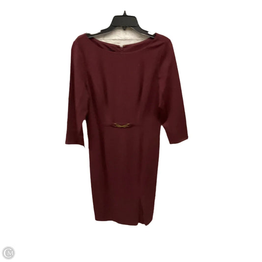 Dress Casual Midi By Talbots In Maroon, Size: 8