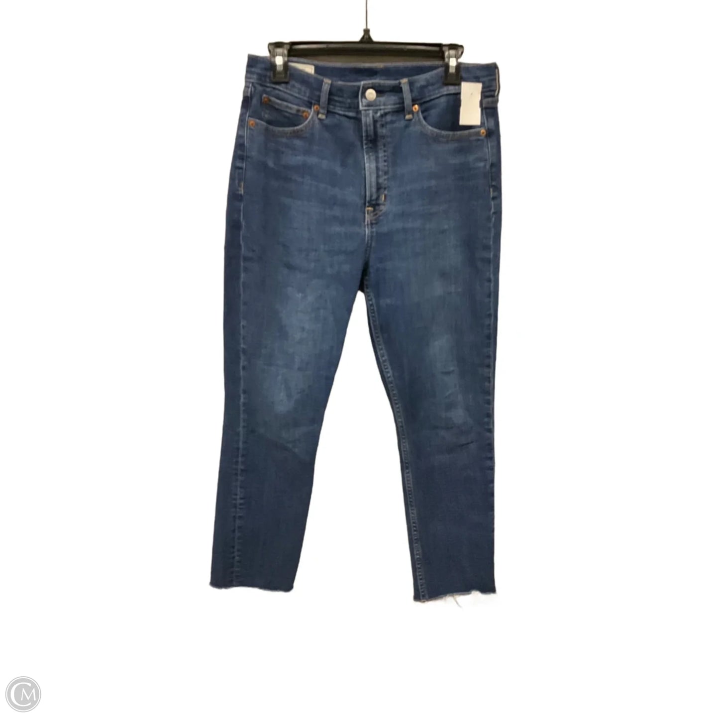 Jeans Straight By Gap In Blue Denim, Size: 10