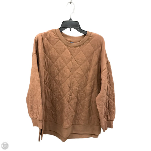 Sweatshirt Crewneck By Old Navy In Brown, Size: M