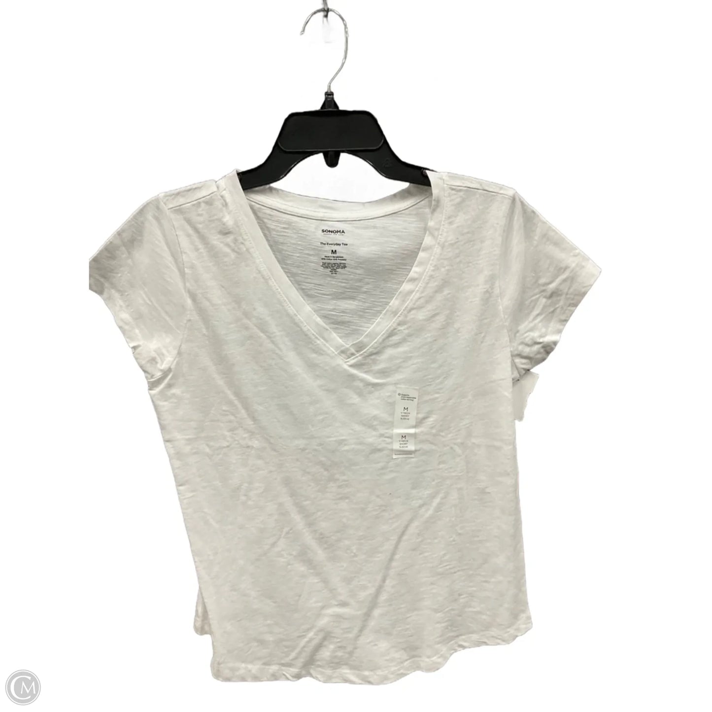 Top Short Sleeve Basic By Sonoma In White, Size: M