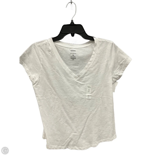 Top Short Sleeve Basic By Sonoma In White, Size: M