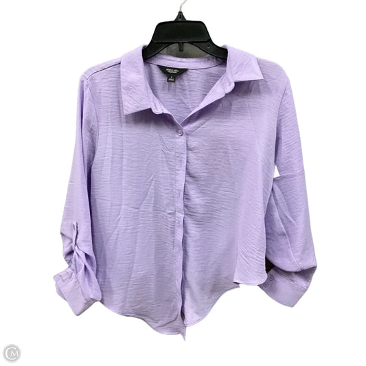 Blouse Long Sleeve By Simply Vera In Purple, Size: S