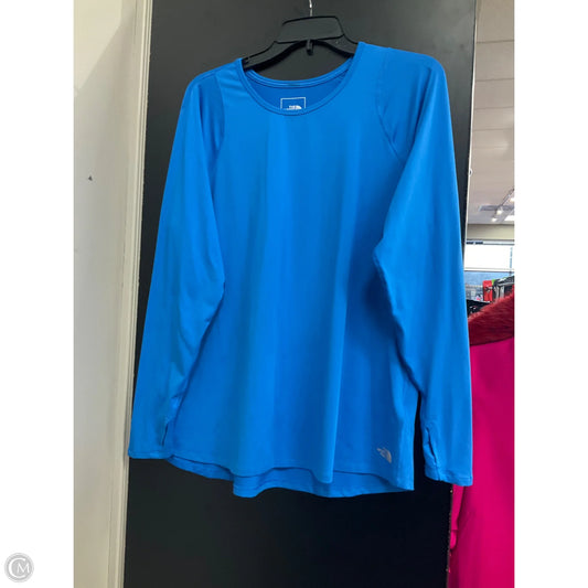 Top Long Sleeve By The North Face In Blue, Size: Xl
