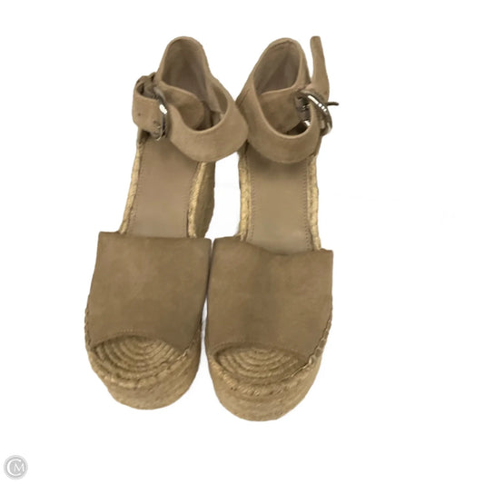 Sandals Heels Wedge By Marc Fisher In Tan, Size: 8