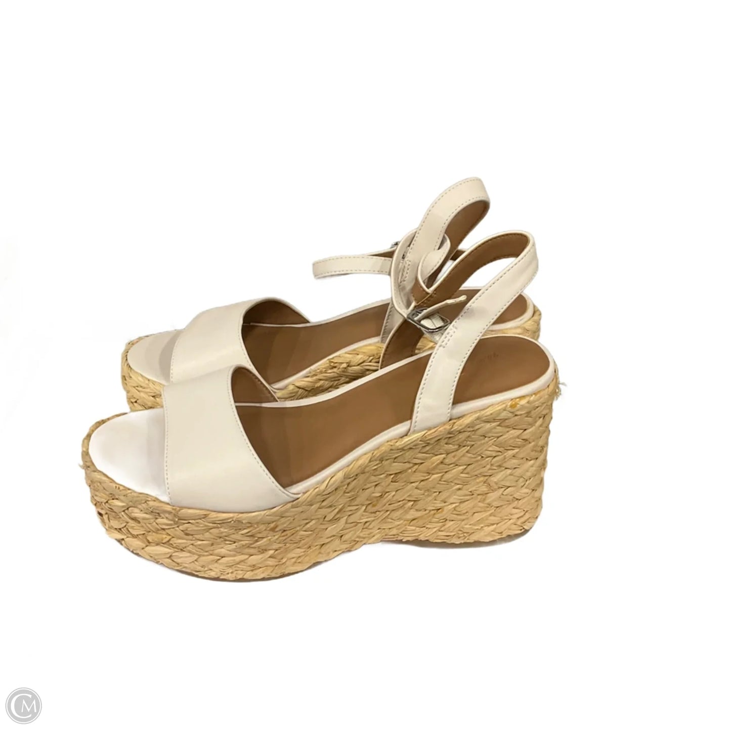 Sandals Heels Wedge By Universal Thread In White, Size: 8