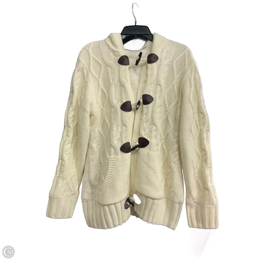 Sweater Cardigan By Clothes Mentor In Cream, Size: L