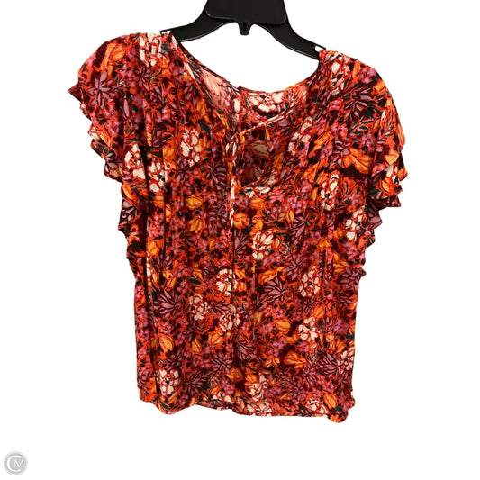 Top Short Sleeve By Clothes Mentor In Orange, Size: M
