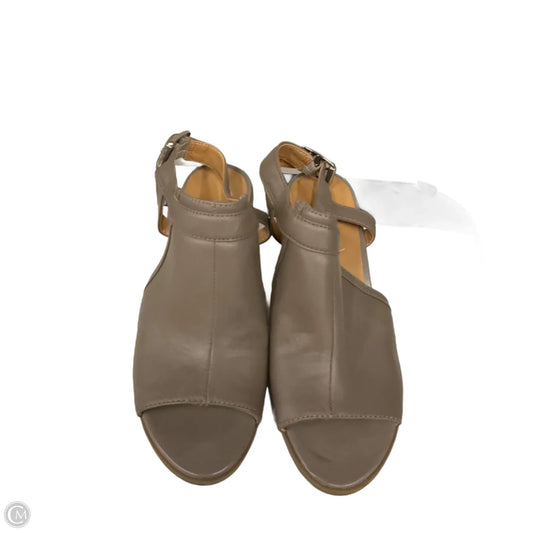 Sandals Heels Block By Franco Sarto In Tan, Size: 6