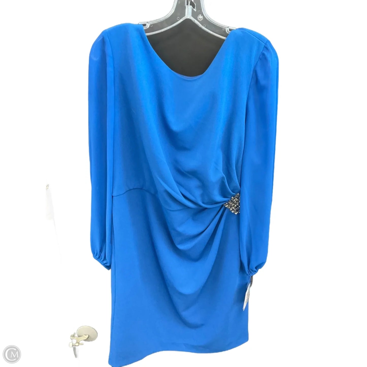 Dress Casual Midi By Oleg Cassini In Blue, Size: 16