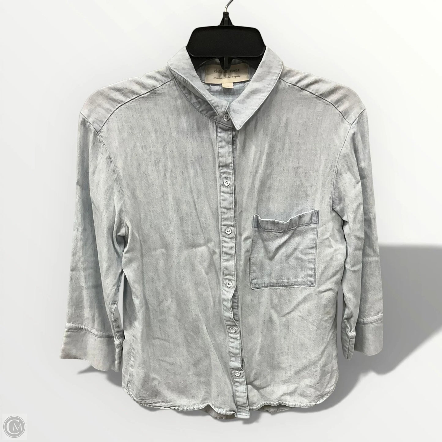 Blouse Long Sleeve By Cloth & Stone In Blue, Size: S