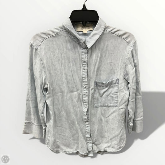 Blouse Long Sleeve By Cloth & Stone In Blue, Size: S