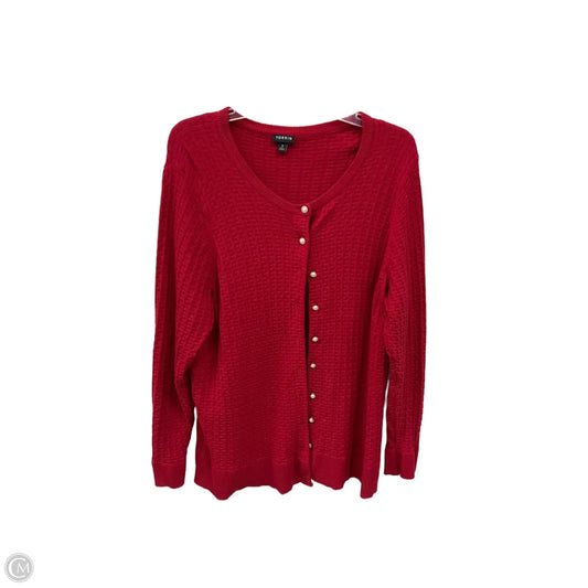 Cardigan By Torrid In Red, Size: 3x