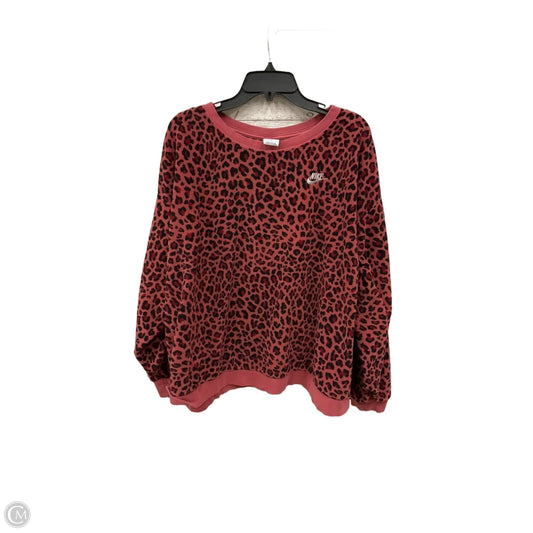 Sweatshirt Crewneck By Nike Apparel In Animal Print, Size: 3x
