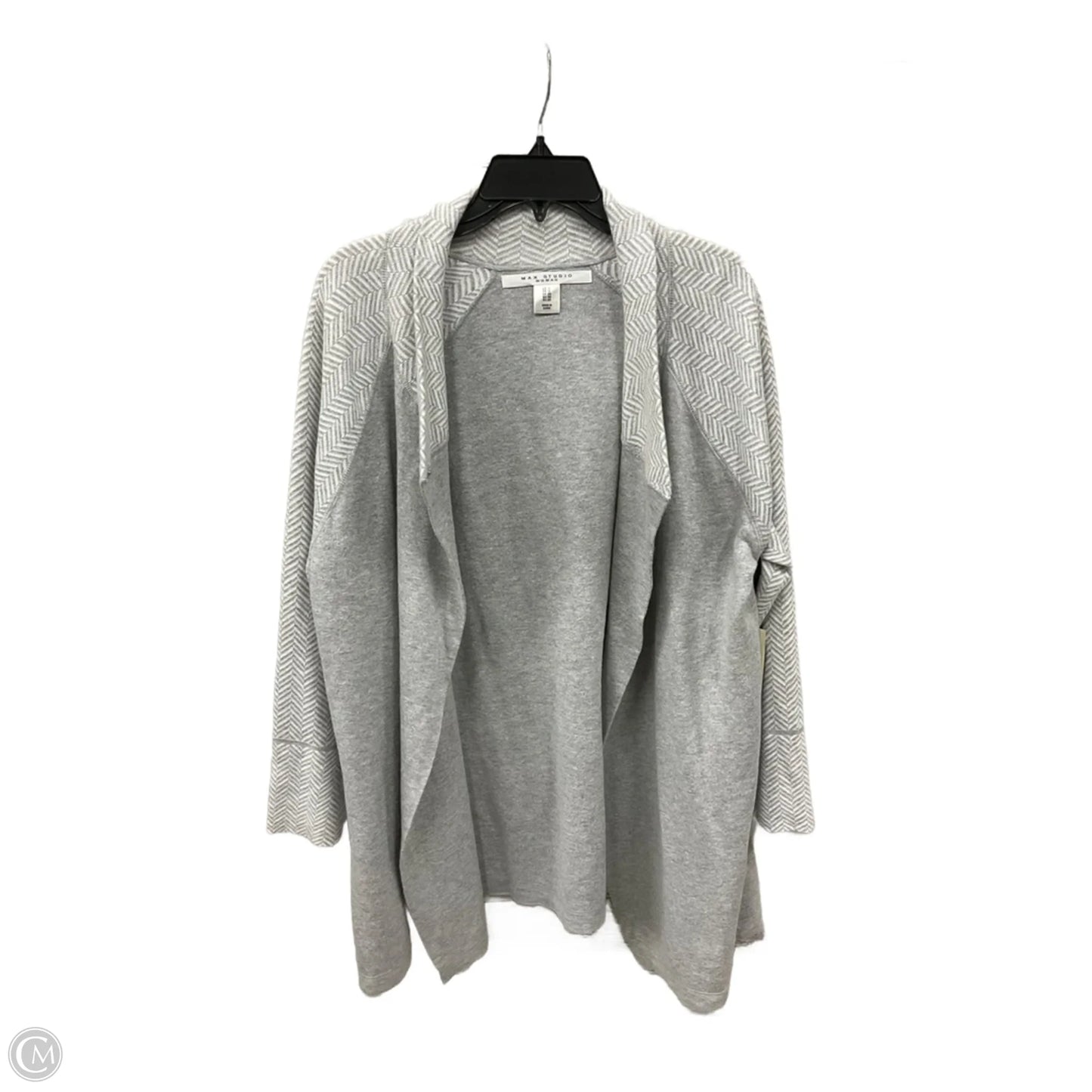Cardigan By Max Studio In Grey, Size: 1x