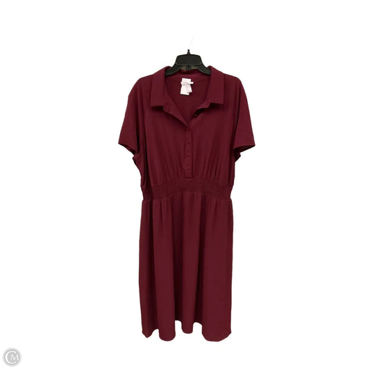 Dress Casual Midi By London Times In Red, Size: 16