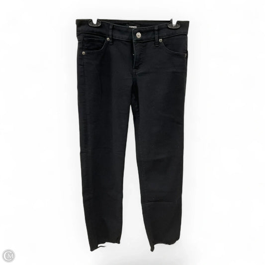 Jeans Straight By Express In Black Denim, Size: 2