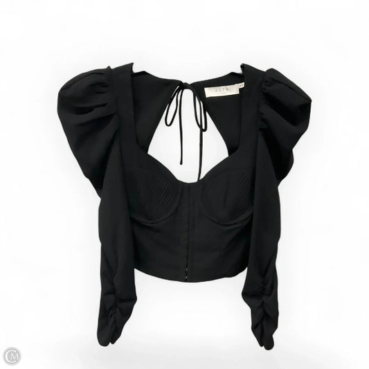 Top Long Sleeve By Astr In Black, Size: M