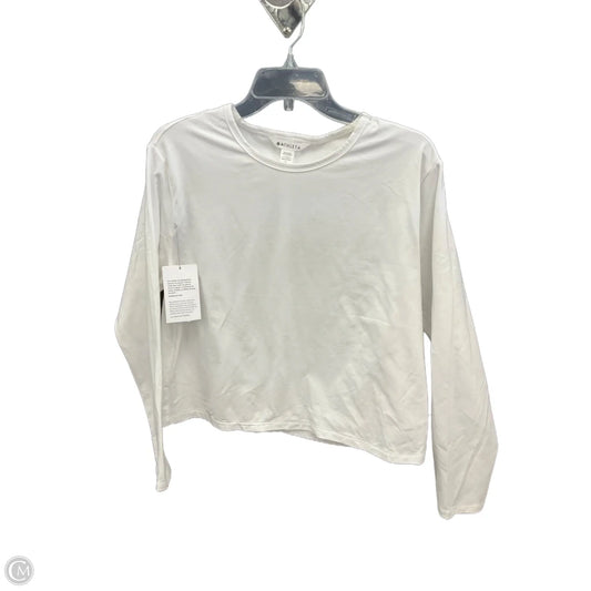 Athletic Top Long Sleeve Crewneck By Athleta In White, Size: L