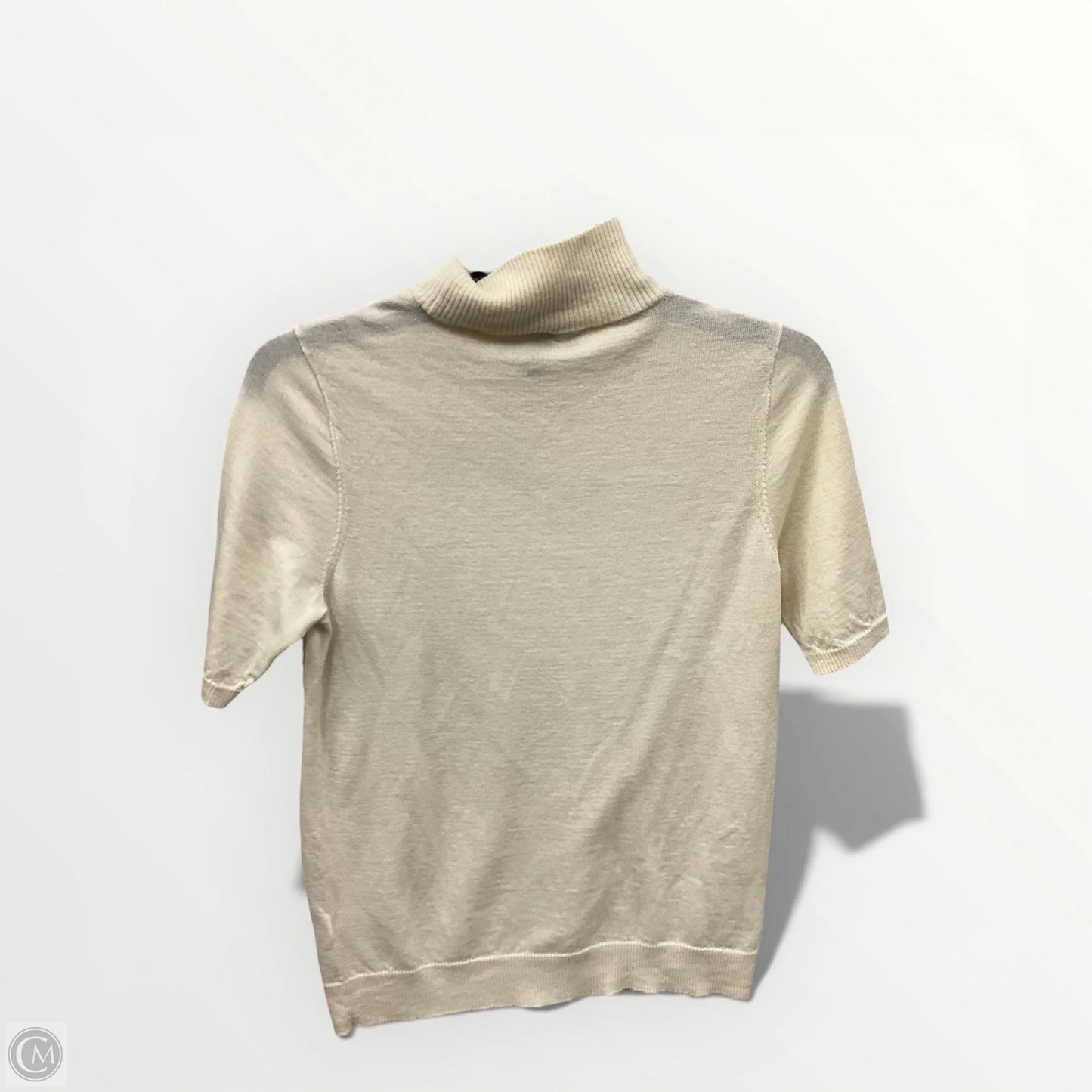 Sweater Short Sleeve By Eileen Fisher In Cream, Size: S