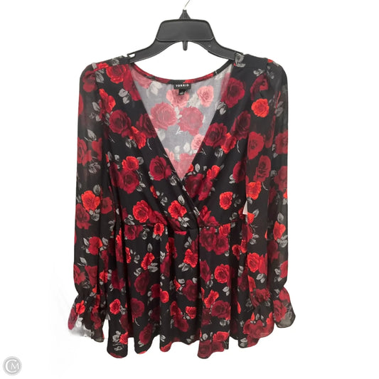 Top Long Sleeve By Torrid In Red, Size: 3x