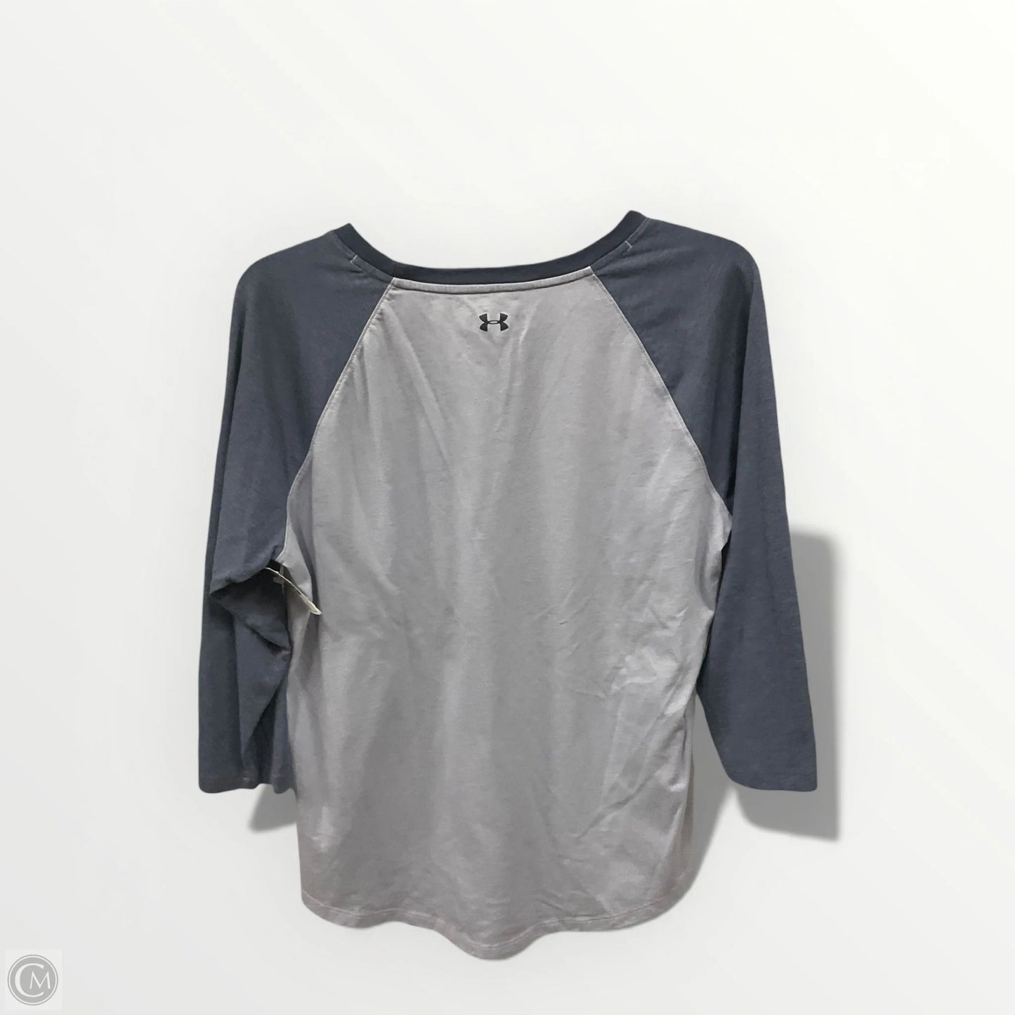 Athletic Top Long Sleeve Crewneck By Under Armour In Grey, Size: Xl