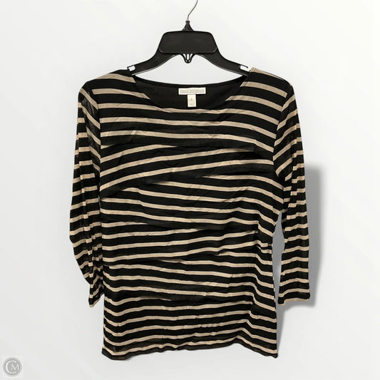 Top Long Sleeve By Dana Buchman In Black, Size: L