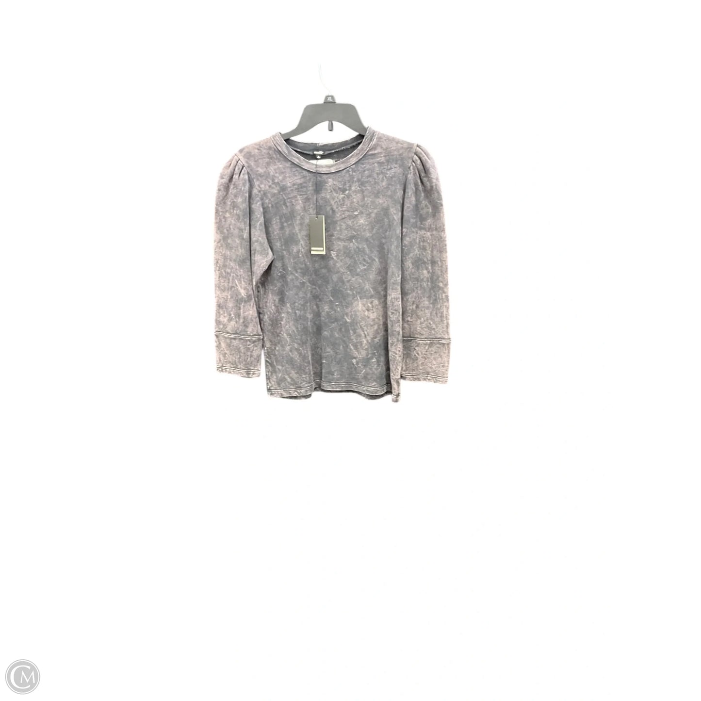 Top Long Sleeve By Monrow In Grey, Size: S