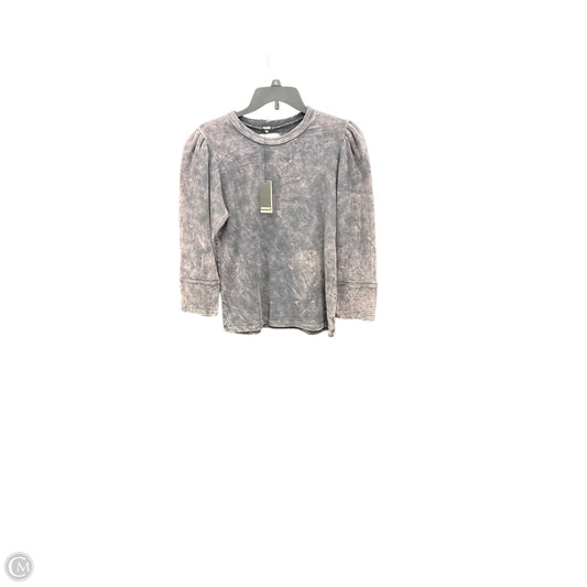 Top Long Sleeve By Monrow In Grey, Size: S