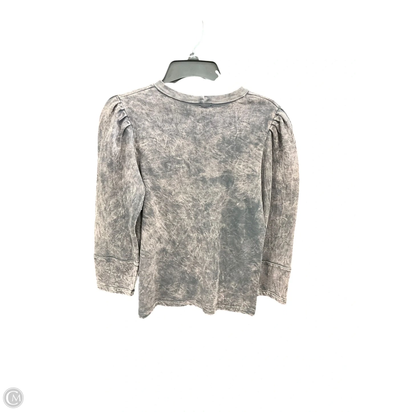 Top Long Sleeve By Monrow In Grey, Size: S