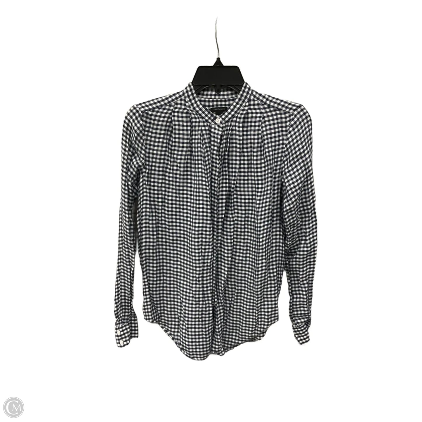 Blouse Long Sleeve By Ann Taylor In Blue, Size: Xs