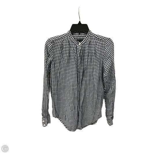 Blouse Long Sleeve By Ann Taylor In Blue, Size: Xs