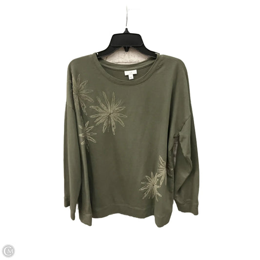 Top Long Sleeve By J. Jill In Green, Size: Xl