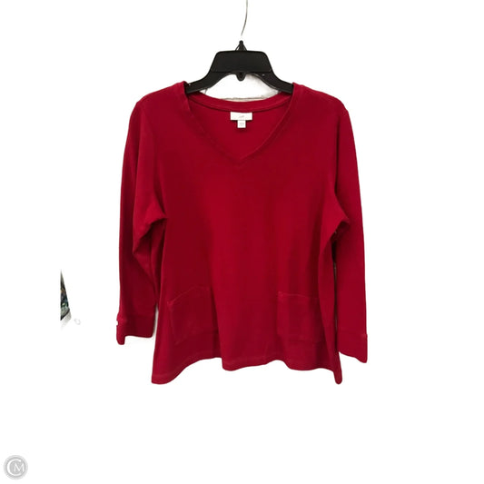 Top Long Sleeve By J. Jill In Red, Size: Xl