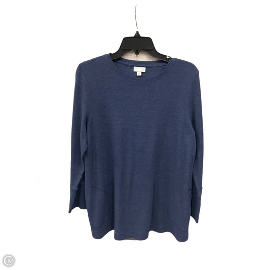 Top Long Sleeve By J. Jill In Blue, Size: L