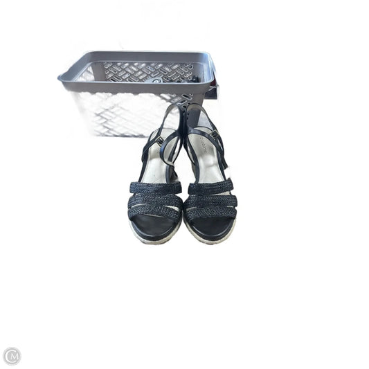 Sandals Heels Wedge By Liz Claiborne In Black, Size: 8.5