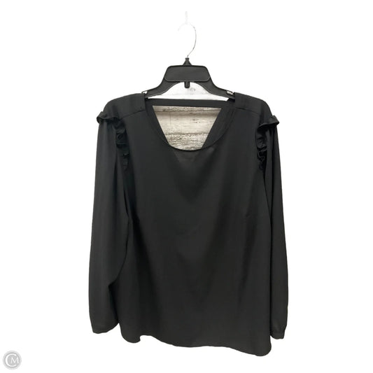 Top Long Sleeve By Loft In Black, Size: Xxl