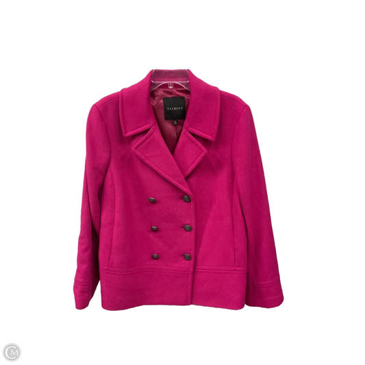 Coat Peacoat By Talbots In Pink, Size: Xl