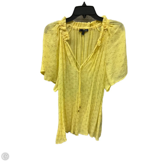 Top Short Sleeve By Harve Bernard In Yellow, Size: 3x