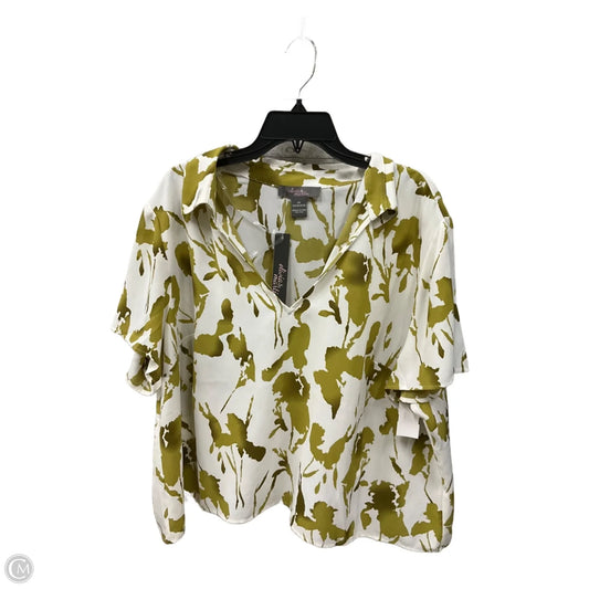 Top Short Sleeve By Clothes Mentor In White, Size: 3x